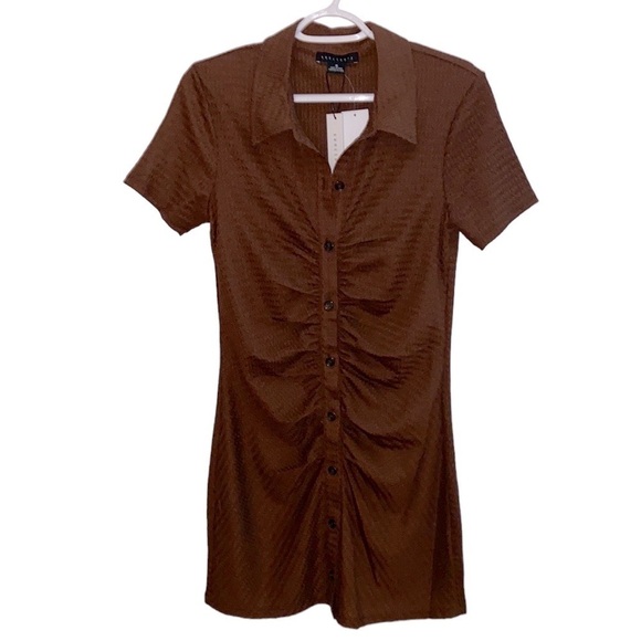 NWT Sanctuary Brown Round Up Dress in size M - Picture 6 of 11